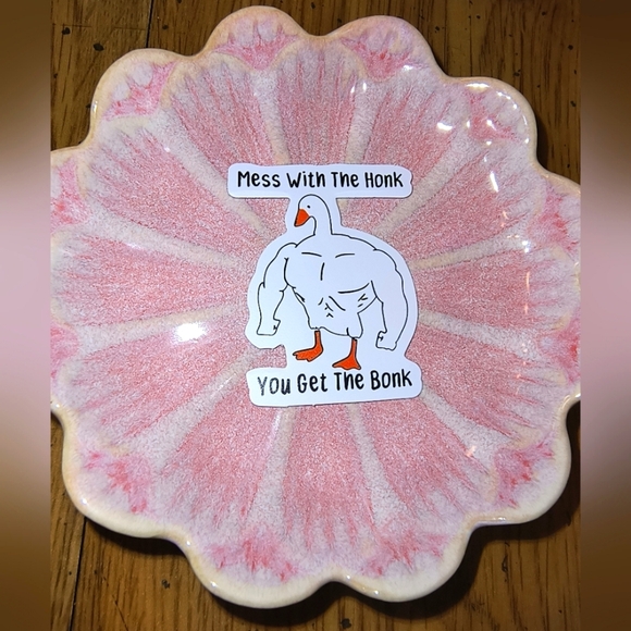 5/$10 funny duck buff vinyl sticker bumper water bottle laptop decal white orang - Picture 1 of 1